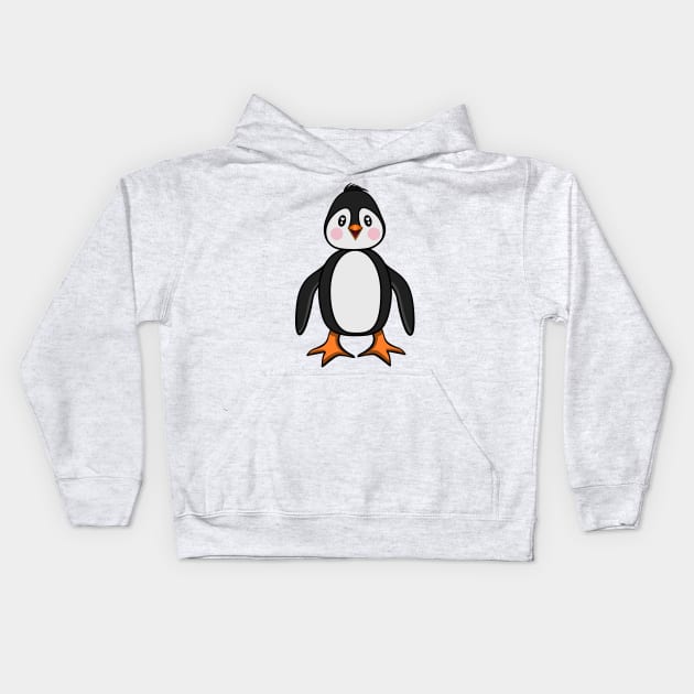 Cute Little Penguin Kids Hoodie by micho2591